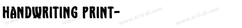 Handwriting Print字体转换